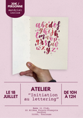 Atelier "Initiation au lettering" - 18 juillet
